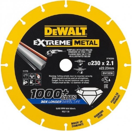 DeWalt Алмазный диск для резки металла 230х22.2 мм DT40255-QZ 