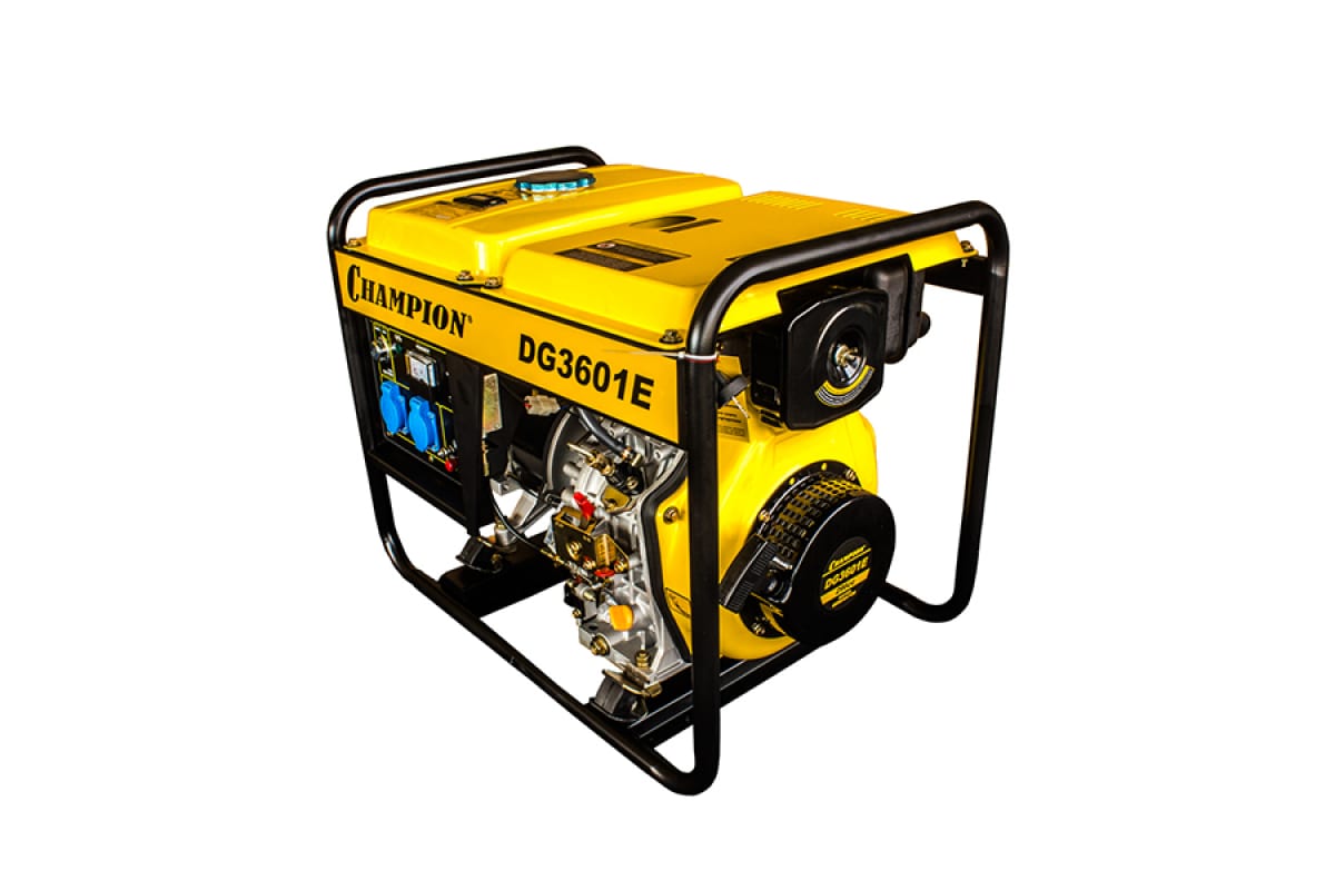 CHAMPION Генератор диз.DG3601E (2,7/3кВт 5лс 12,5л 80кг 1,2 л/ч 12V эл.старт) 