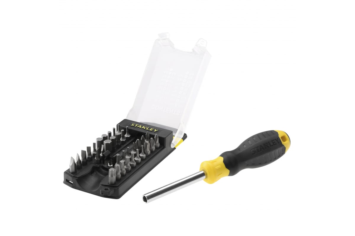 Stanley отвертка со вставками multi bit (34 предмета) (STHT0-70885)
