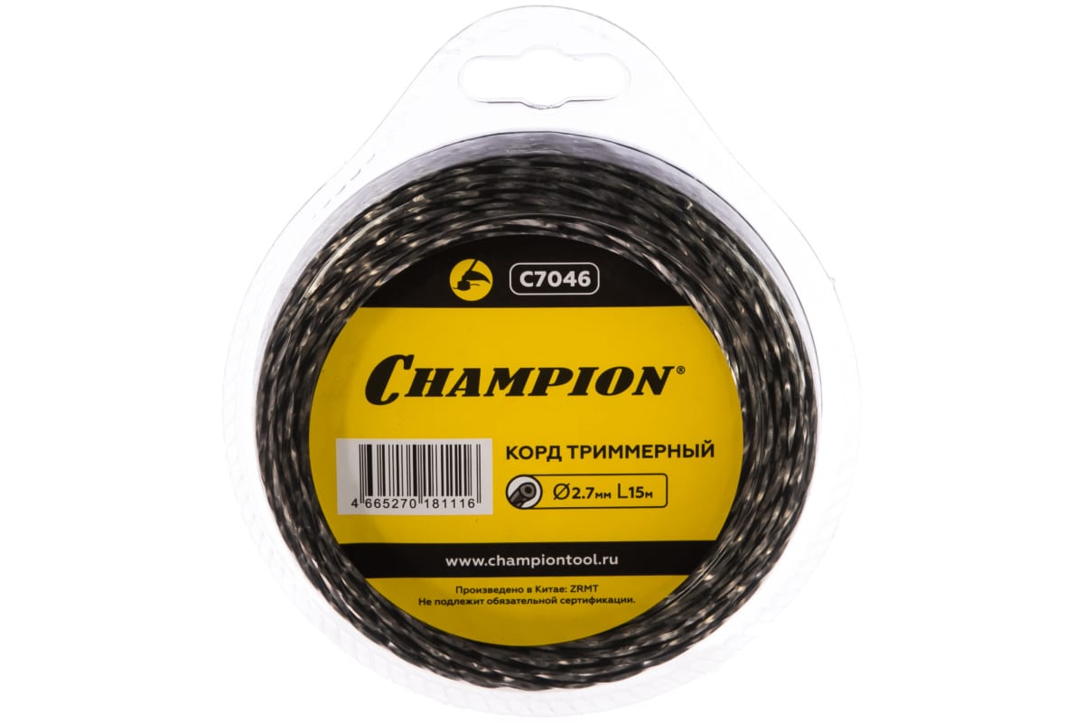 CHAMPION Корд трим.  Tri-twist 2.7мм*15м (витой треугольник) C7046 Корды CHAMPION