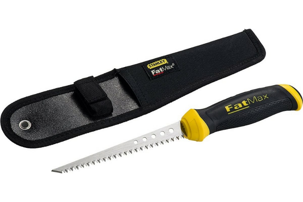 Stanley ножовка по гипсокартону "fatmax" узкая 7 х 302мм с защитным чехлом (2-20-556)