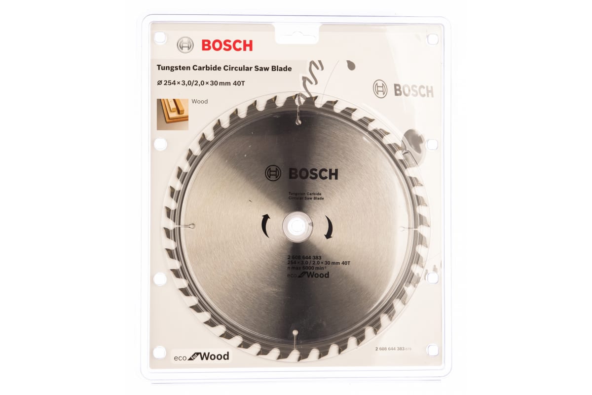 Пильный диск Bosch ECO WO 254x30-40T по дереву 2608644383