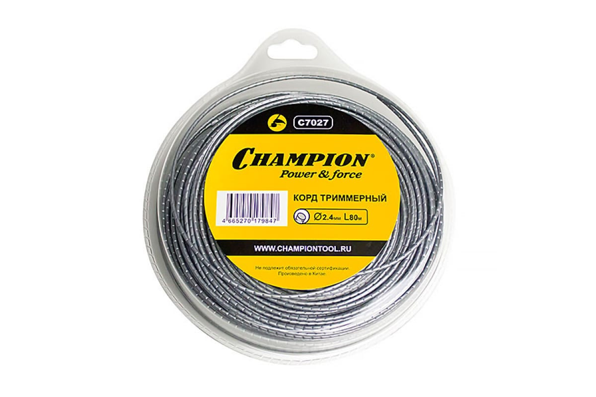 CHAMPION Корд трим.  Round Pro  2.4мм *80м C7027 Корды CHAMPION