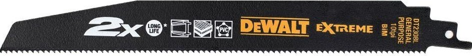 DeWalt Полотно д/сабельн.пил BiM DEMOLITION 228х2.5мм S1120СF,5шт 