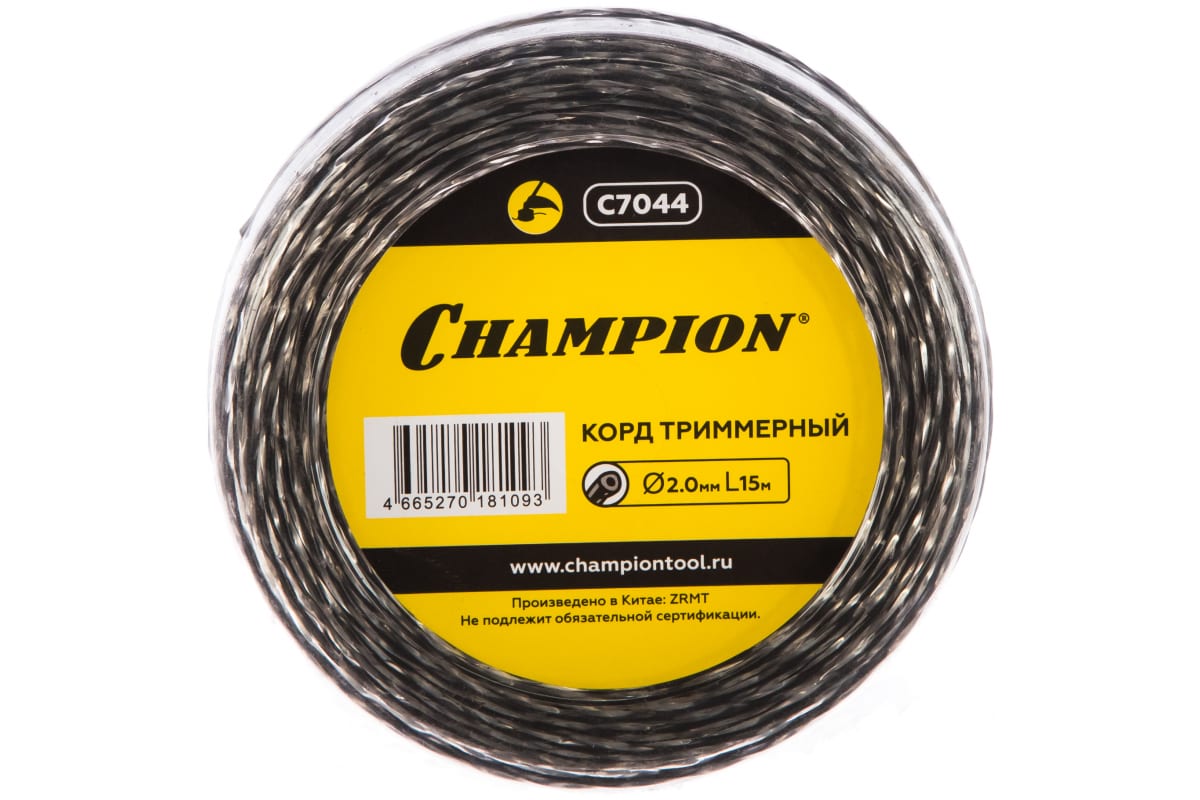CHAMPION Корд трим.  Tri-twist 2.0мм* 15м (витой треугольник) C7044 Корды CHAMPION