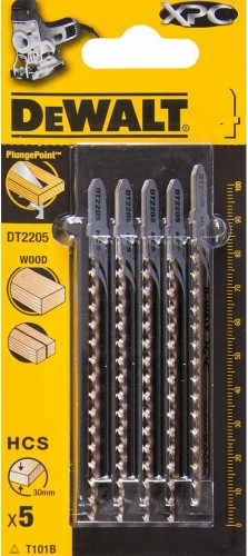 Пилка д/лобзика п/дер.XPC 100х75х2.5х30мм T101B,5шт DeWalt
