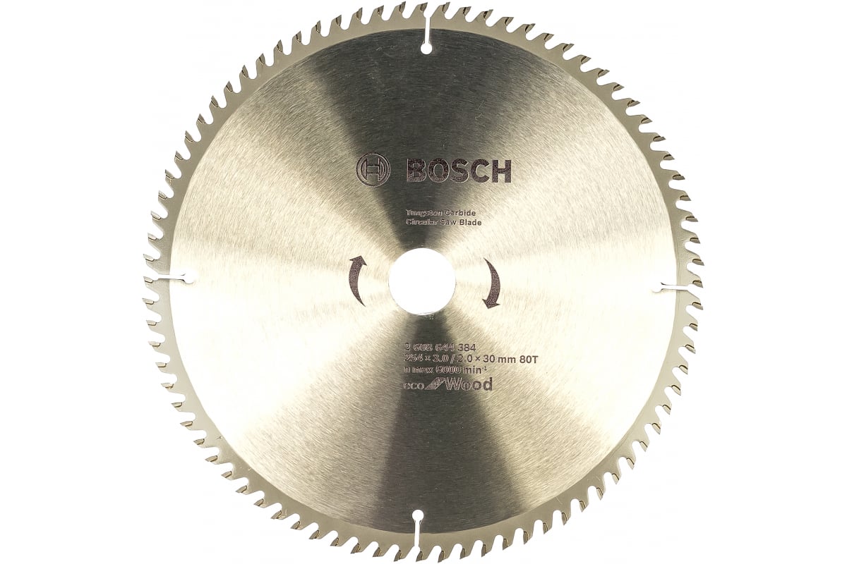 Пильный диск Bosch ECO WO 254x30-80T по дереву 2608644384