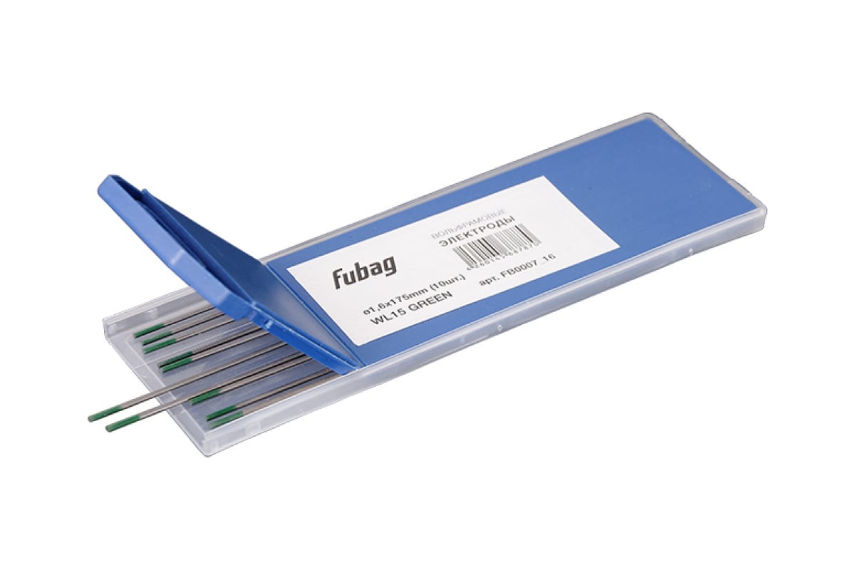 Вольфрамовые электроды D1.6x175мм (green)_WP (10 шт.) FUBAG