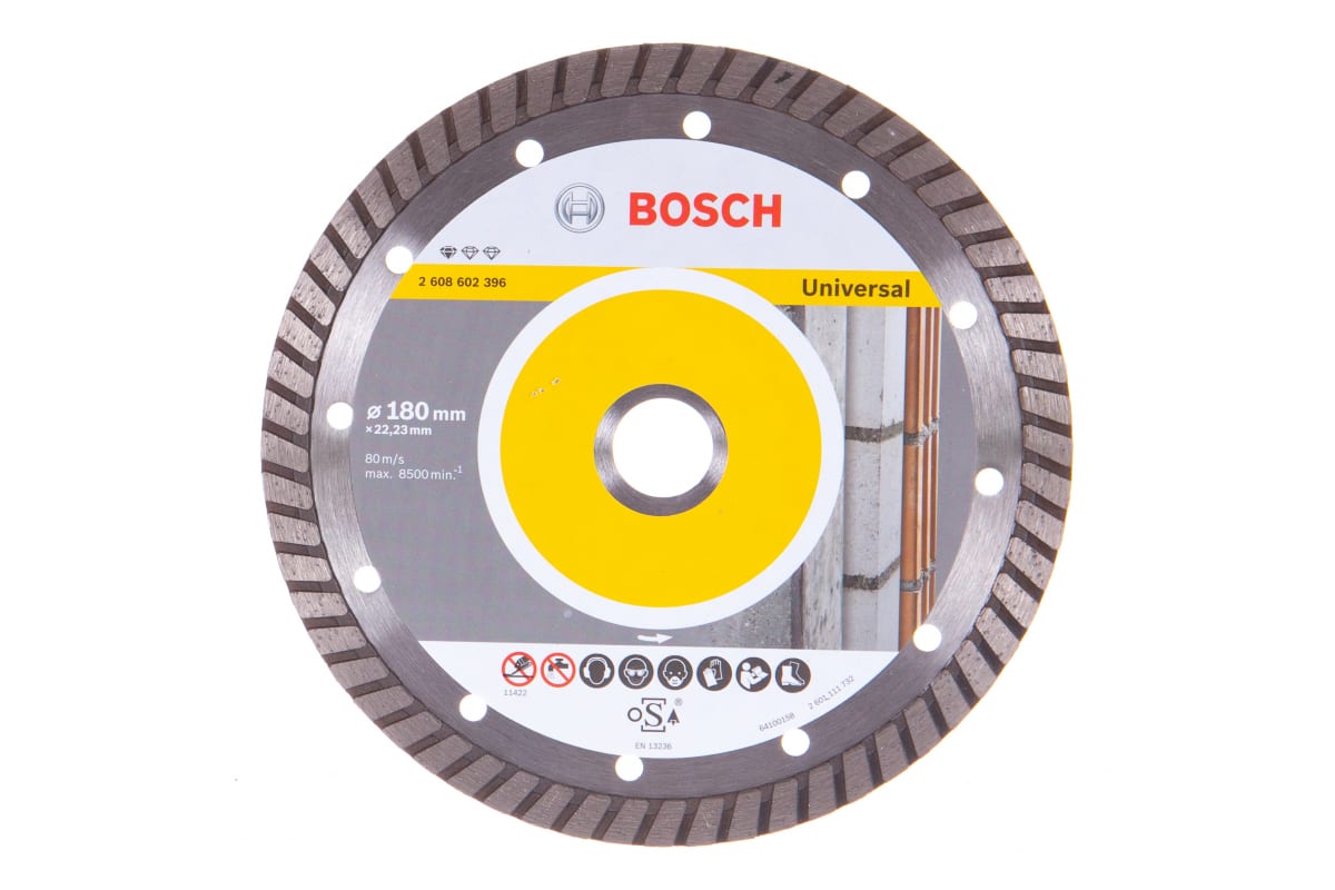 BOSCH 2.608.602.396 Диск алмазный  Professional for Universal Turbo,ф180х22.23х2.5мм,д\стр материало