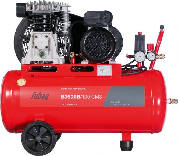 Компрессор B3600B/100 CM3 (360 л/мин_100л_10бар_2.2кВт) FUBAG