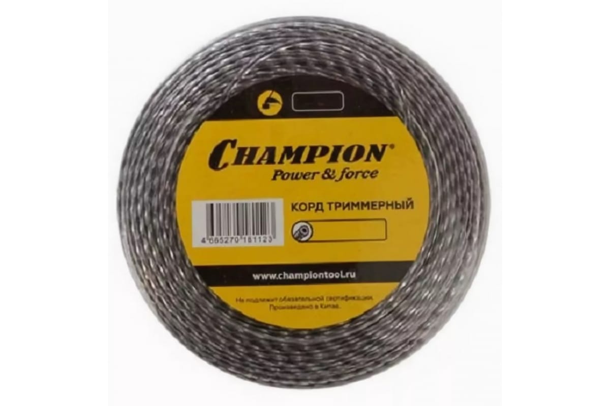 CHAMPION Корд трим.  Tri-twist 2.7мм*60м (витой треугольник) C7047 Корды CHAMPION