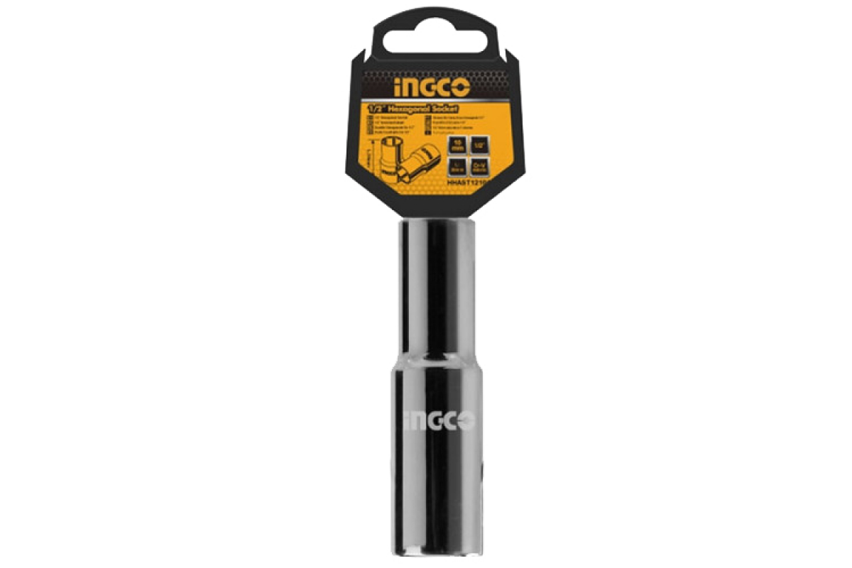 Головка торцевая шестигранная удлиненная 1/2", 30мм INGCO HHAST12303L INDUSTRIAL