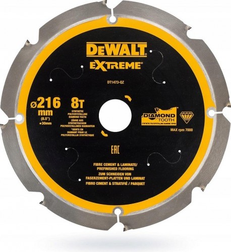 Пильный дмск по фиброцементу  216x30mm x8T DT1473-QZ DeWalt