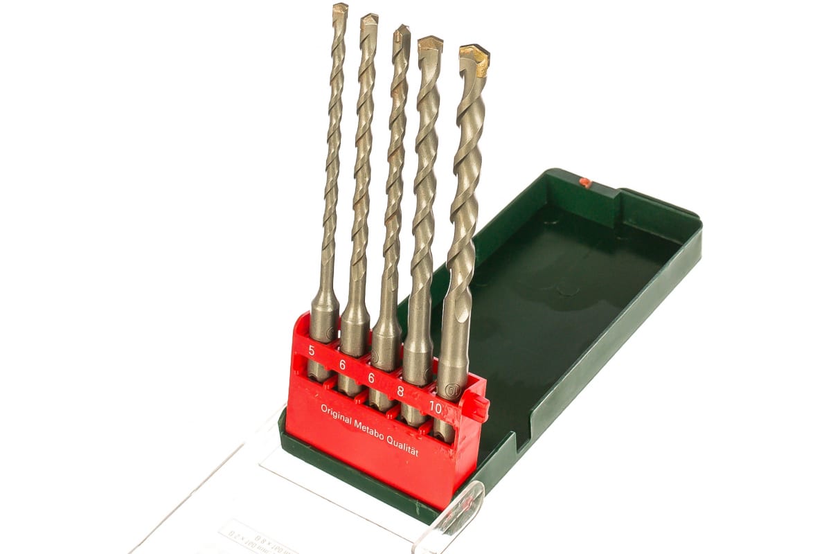 Metabo Набор 5 буров SDS-plus classiс,разм. 5,6,6,8,10 мм