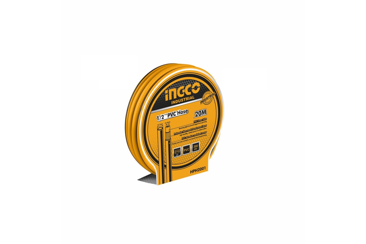 Шланг поливочный ПВХ 20 м. INGCO HPH2001 INDUSTRIAL