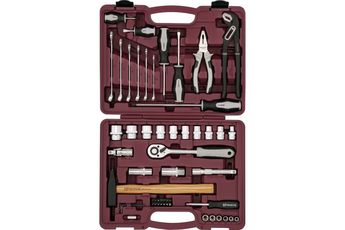 UTS0056 Набор инструмента универсальный 1/4", 1/2"DR, 56 предметов Thorvik