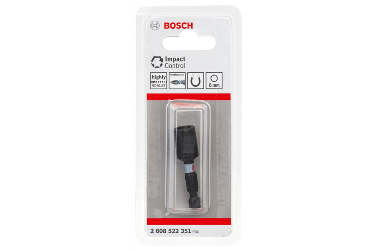 BOSCH торцевая головка impact control, 8мм 2608522351