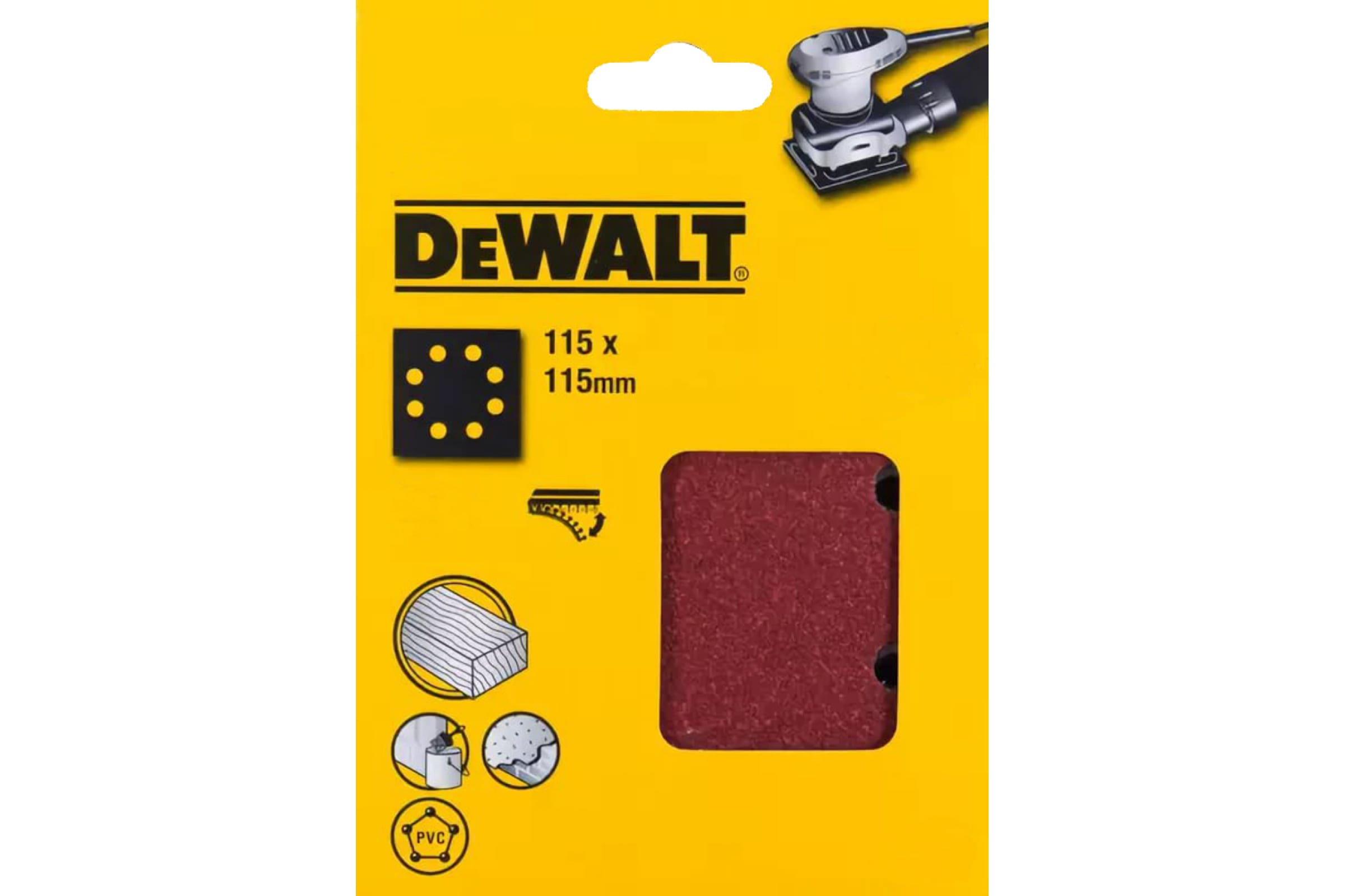 DeWalt Шлифлисты перф. 115х115мм,40G, 10шт DT3020-QZ