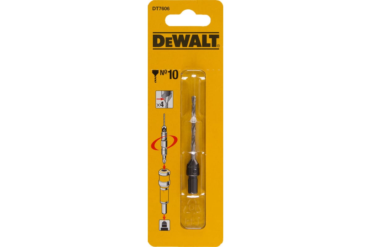 DeWalt ПИЛОТНОЕ СВЕРЛО/ЗЕНКЕР, Д/ШУРУПОВ D=5ММ DT7606-XJ 