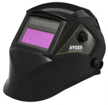 Маска сварочная AYGER Ф5 Хамелеон 93x43 мм, DIN 4/9-13 (Внеш. регул)