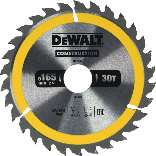 Пильн.диск CONSTRUCTION п/дер. с гвоздями 165/30 30 ATB +10° DeWalt
