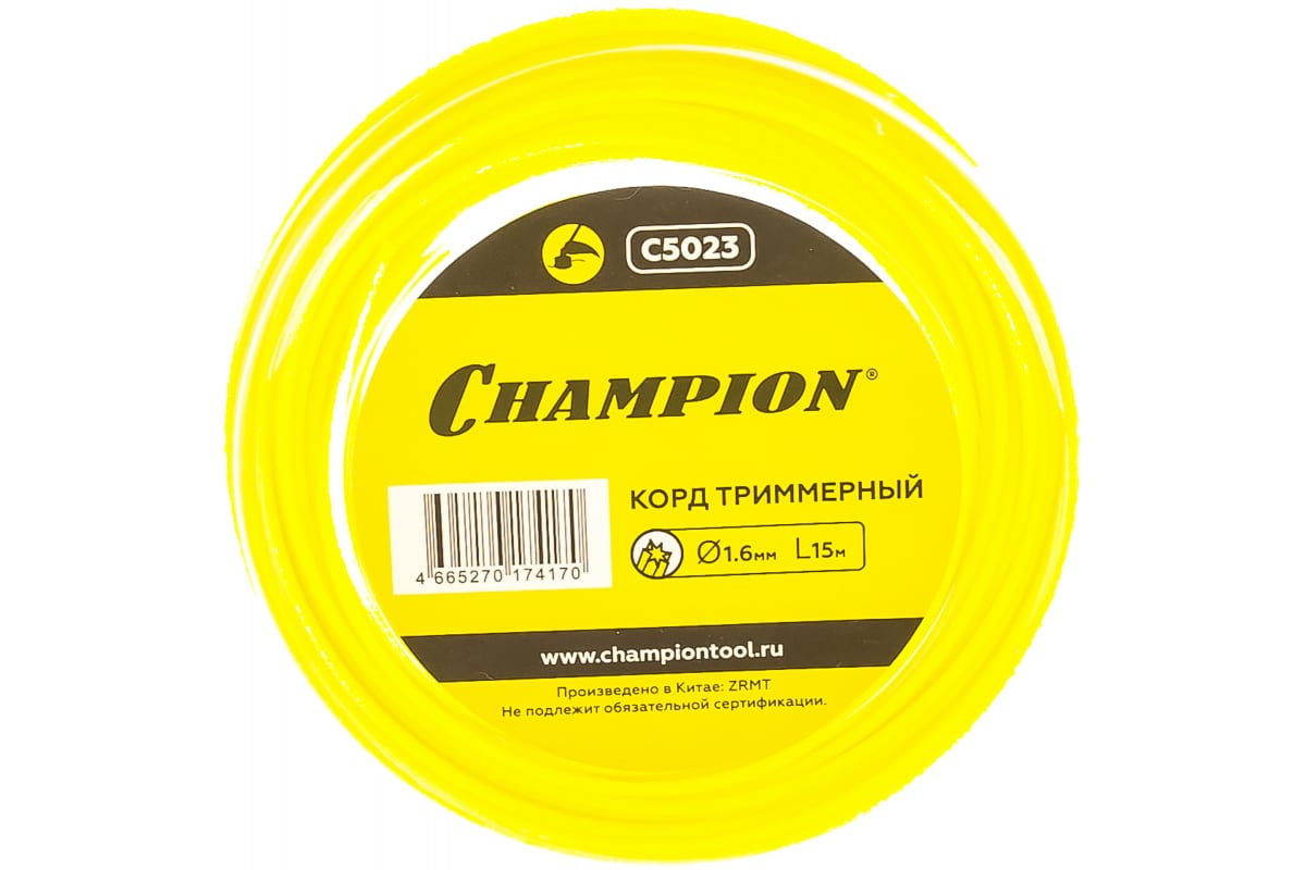 Корд трим. CHAMPION Star 1.6мм*15м (звезда), CHAMPION