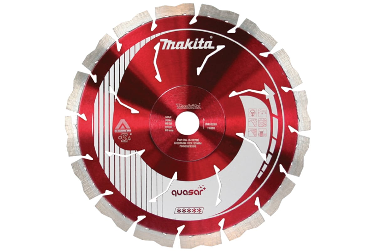 Makita B-13459 Диск алмазный сегментный Quasar, ф300х20мм, универсальный, технология Stealth