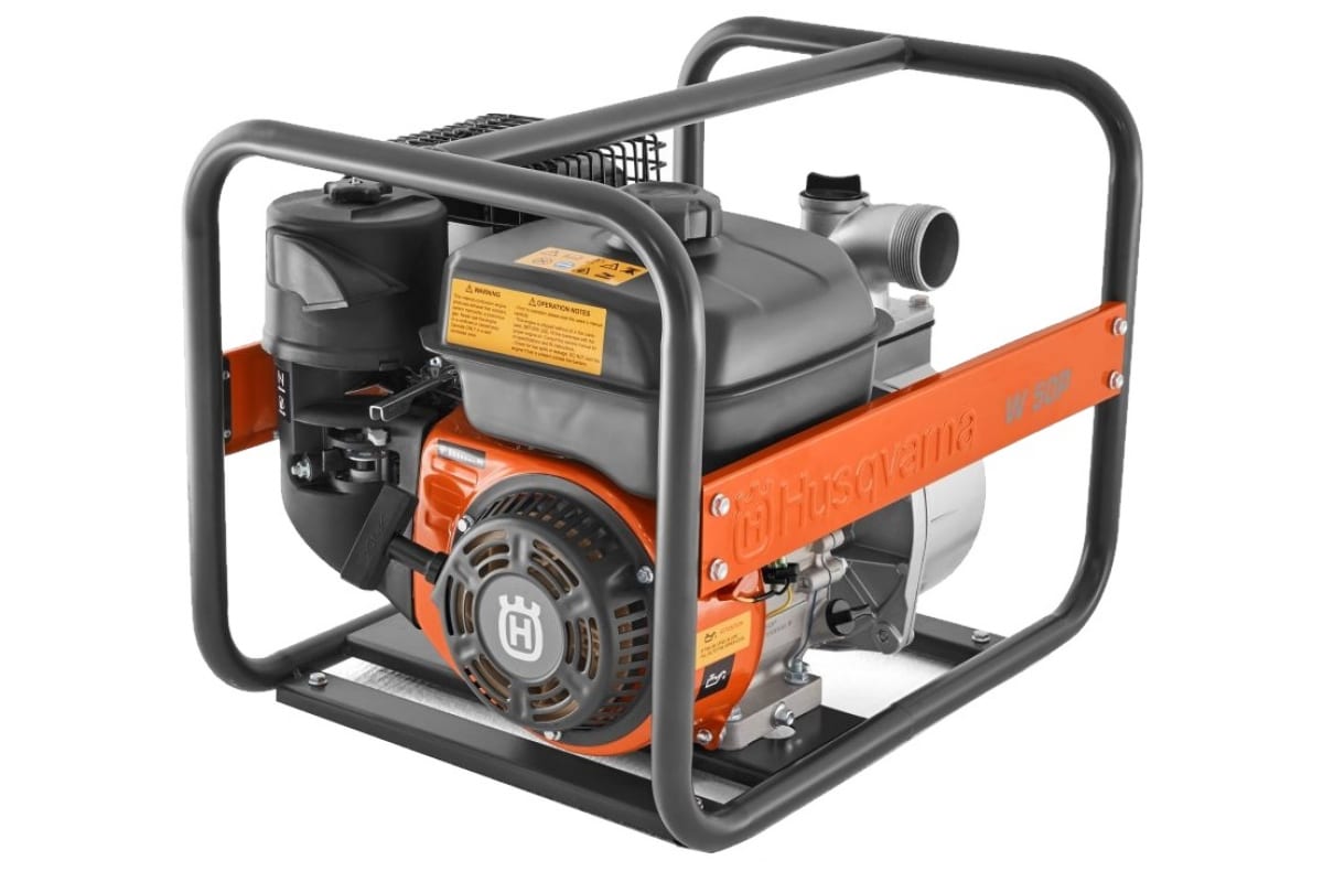 9676390-02 Мотопомпа Husqvarna W50P (Двигатель Husqvarna, 163cм3, ручной /запуск от сети, 28 м3/ч - 