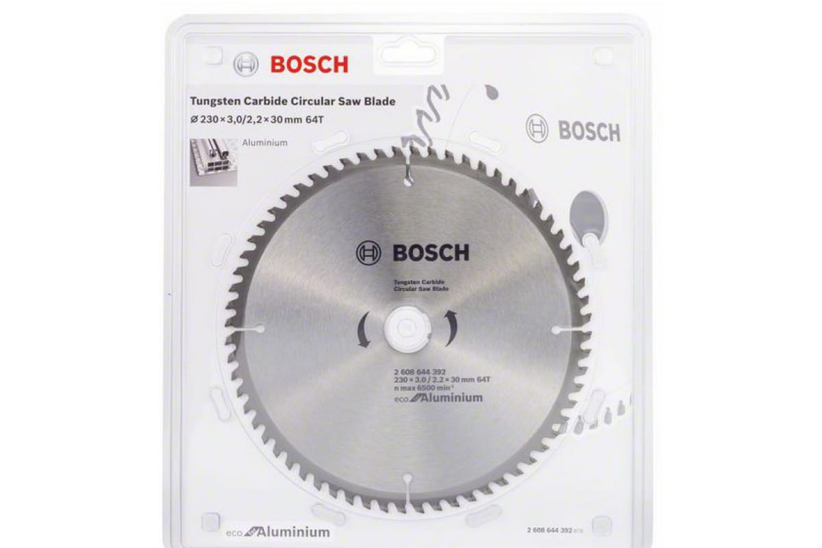 Пильный диск BOSCH ECO 230x30-64T (Алюминий, пластик) BOSCH 2 608 644 392