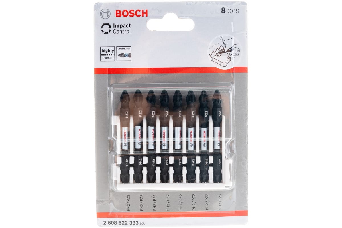 Двухсторонние ударные биты PH2/PZ2 Bosch 2608522333