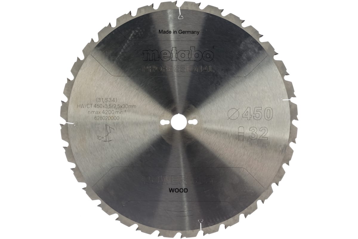 Metabo Пильный д.450х3,5/2,5х30,HMZ=32FZ/FA,BKS450/BKH450
