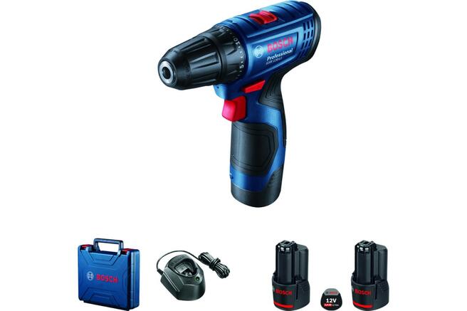 BOSCH дрель-шуруповерт gsr-120, 2ач, с двумя аккумуляторами 06019G8020