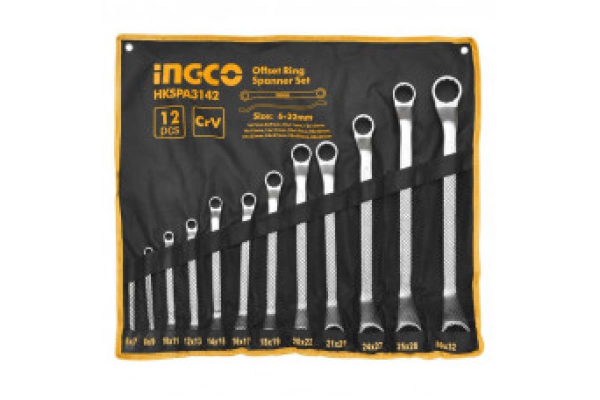 Набор накидных ключей 6-32 мм. 12 шт. INGCO HKSPA3142 INDUSTRIAL