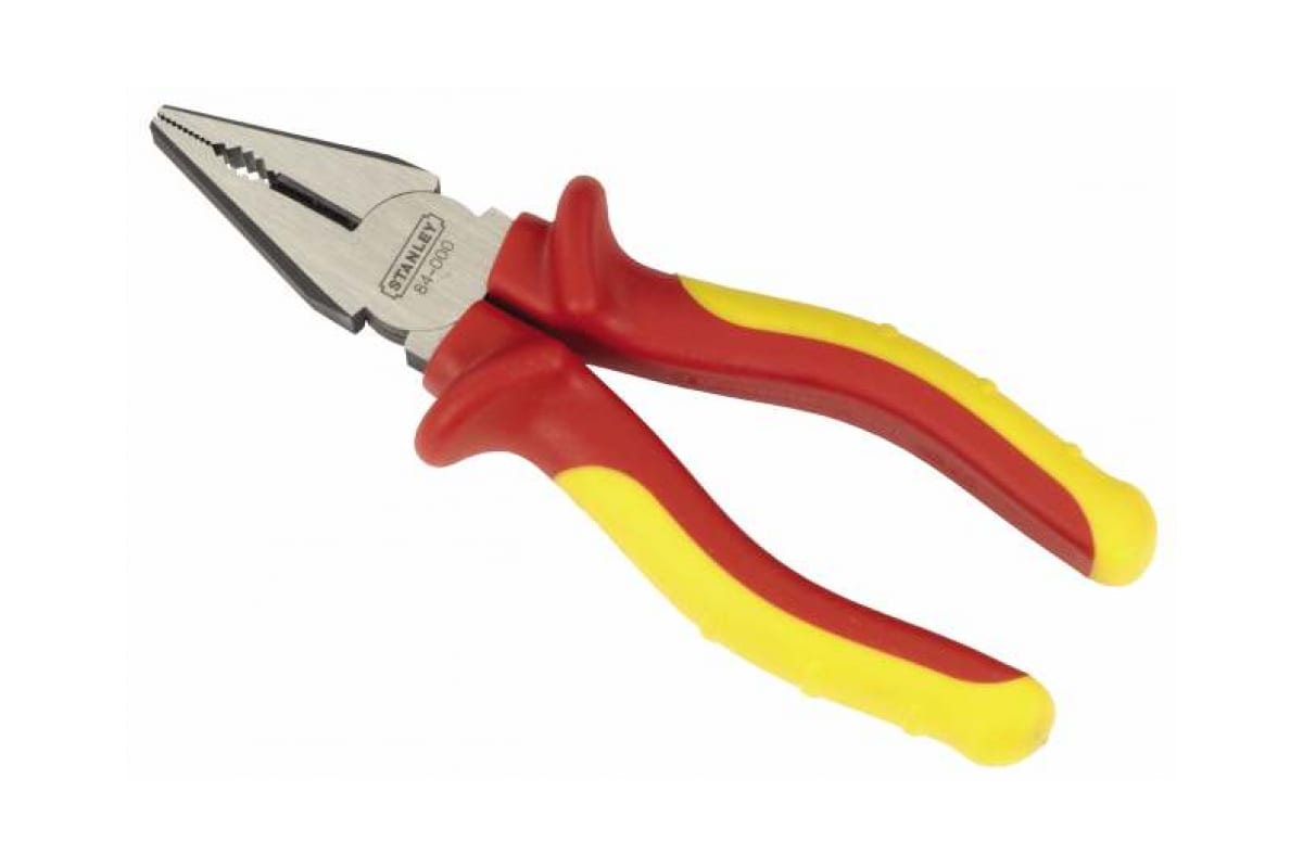 Stanley плоскогубцы электрика "maxsteel vde" комбинированные 185mm х 1000в (0-84-001)