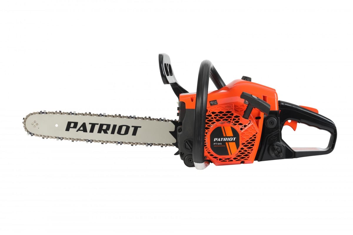 Пила цепная бензиновая PATRIOT РТ 641 (2.45 л.с. 39.6сc, easy srart, морозостойкий пластик, professi