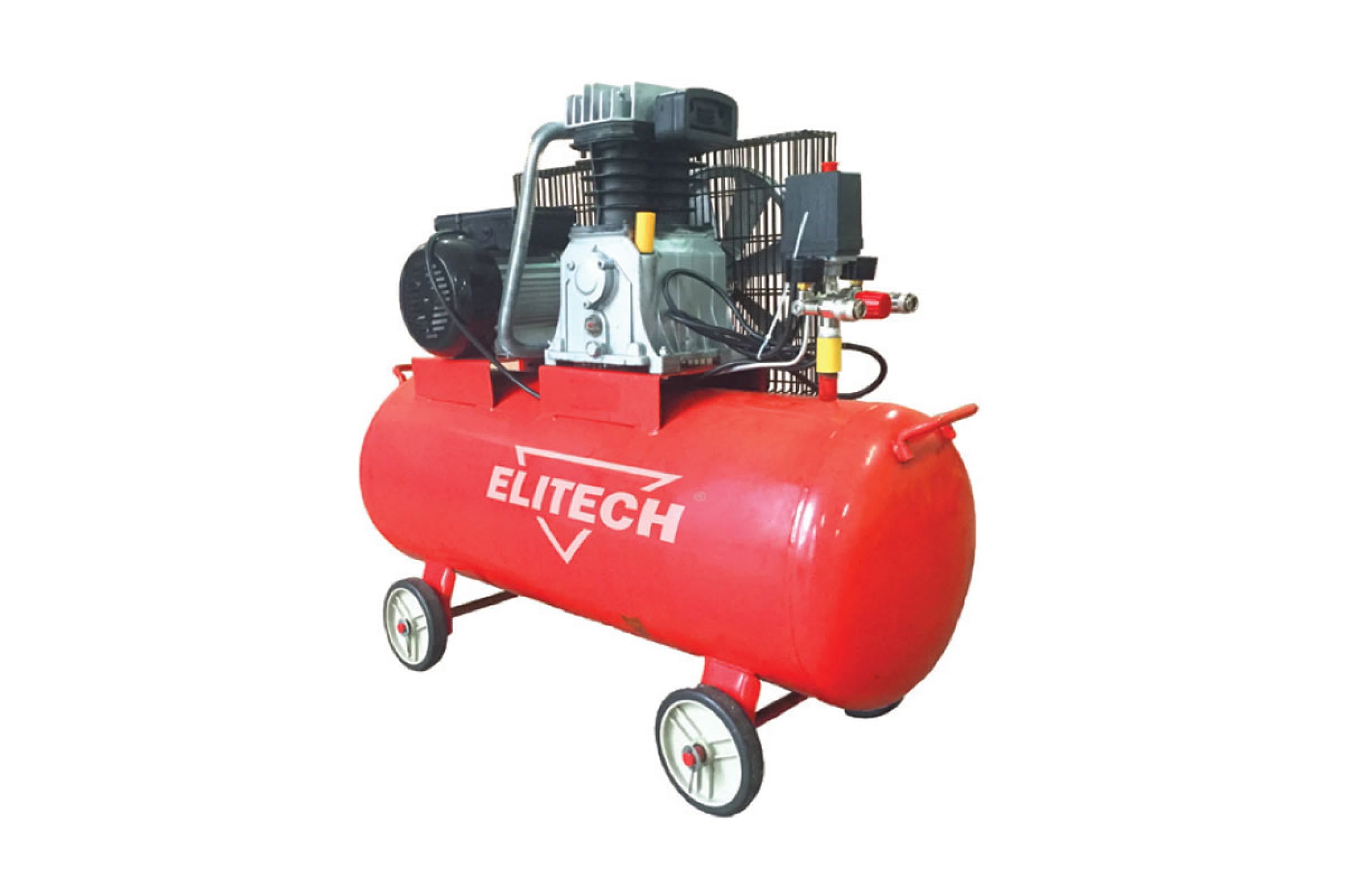 ELITECH КПР 100/450/2.2 (E0504.002.00) Компрессор рем. масл,вх. 450л/мин,8бар,2.2кВт,100л,71кг