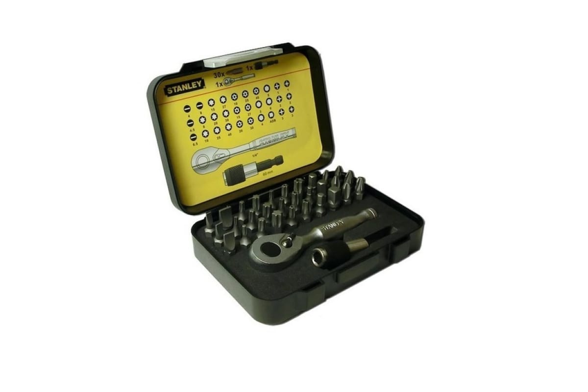 Stanley набор отверточных вставок "expert" 1/4" (32 предмета) (1-13-904)