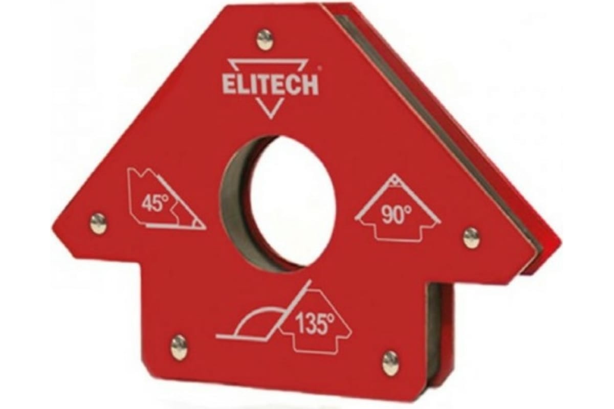 ELITECH 0606.017900 Магнитный уголок, усилие(max)=5кг,углы=45/90/135,блистер,4шт