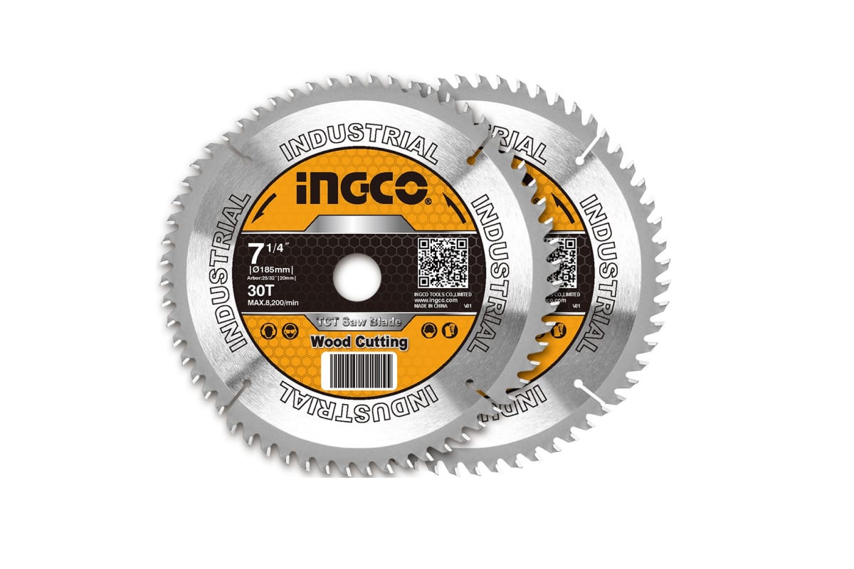 Комплект дисков TCT по дереву SUPER SELECT (2 шт; 185х20 мм; Т30) INGCO TSB118510