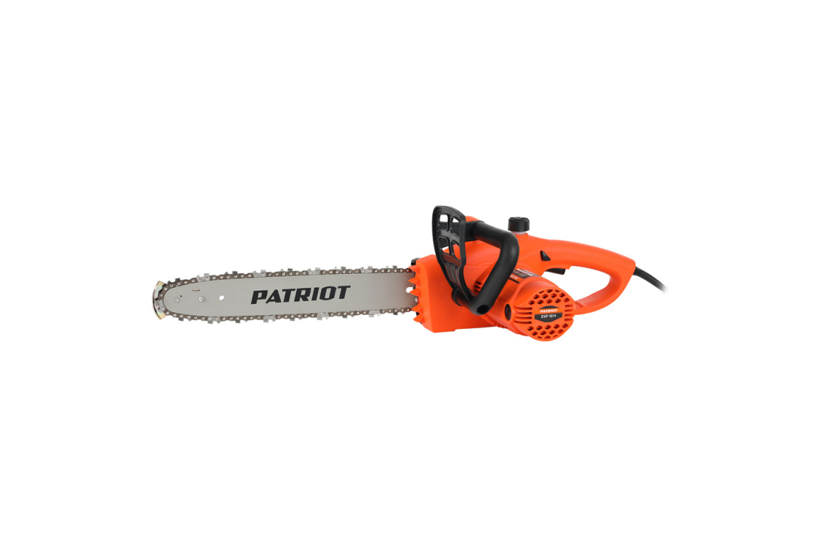Пила цепная электрическая PATRIOT ESP 1614 1.5кВт, шина 14"/35см, поперечный двигатель, без инерц. т