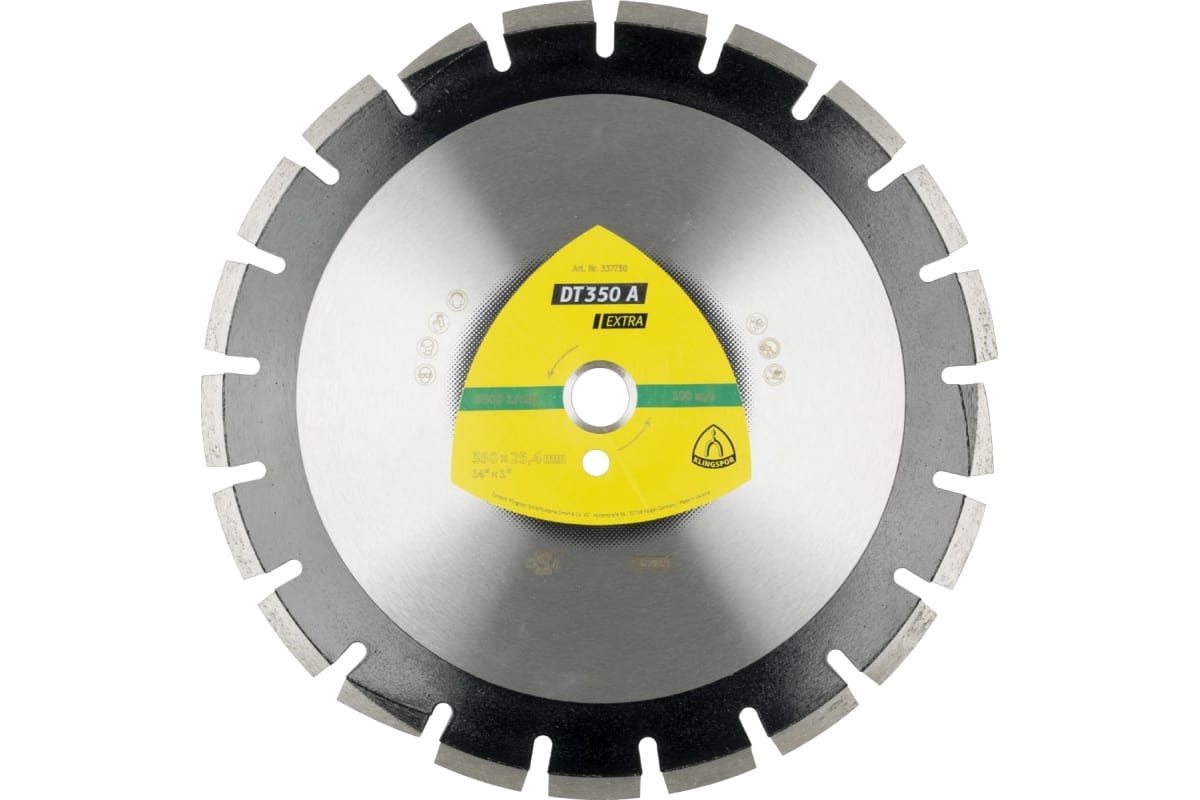 Klingspor алмазный отрезной круг DT/EXTRA/DT350A/S/350X3,2X25,4/21S/10(по асфальту)