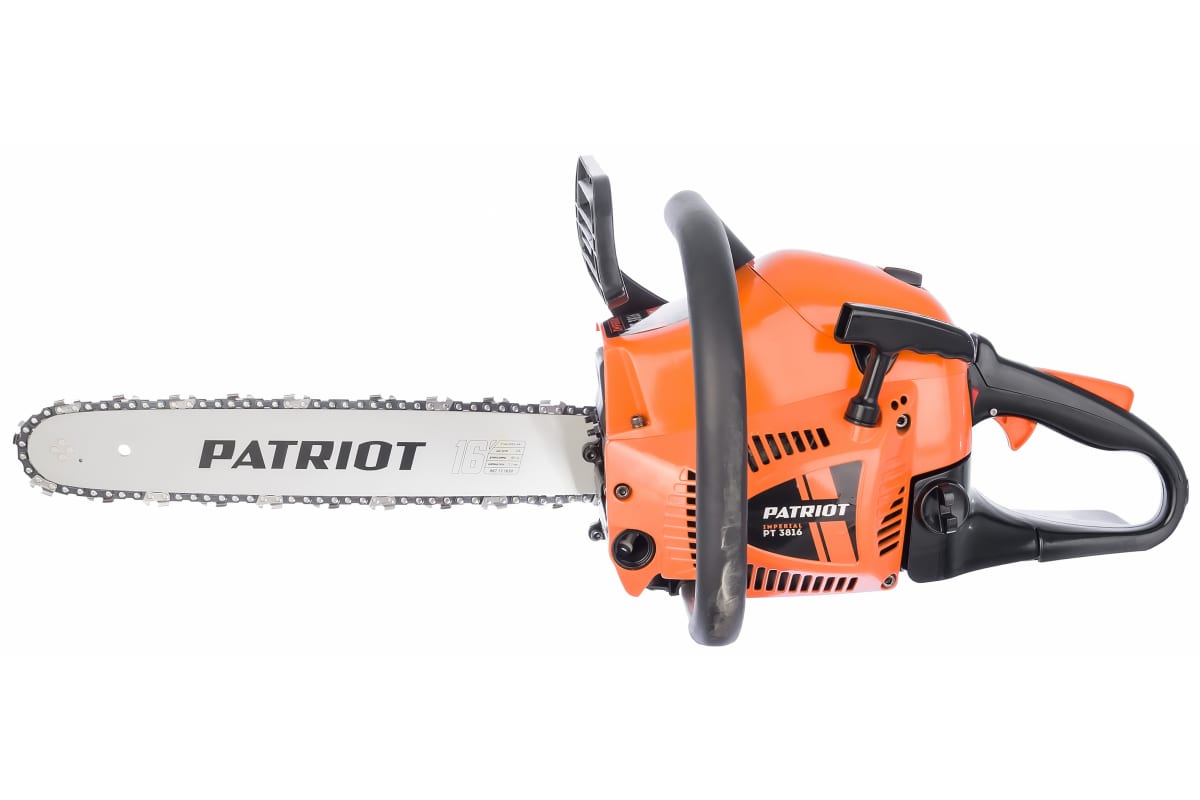 Пила цепная бензиновая PATRIOT PT 3816 Imperial, 38сс, 2,0 л.с, шина 16", цепь 3/8" ; 0,050"/1,3mm ;