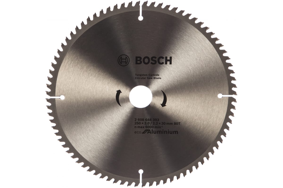 Пильный диск eco alu/multi 250х30-80т BOSCH 2 608 644 393