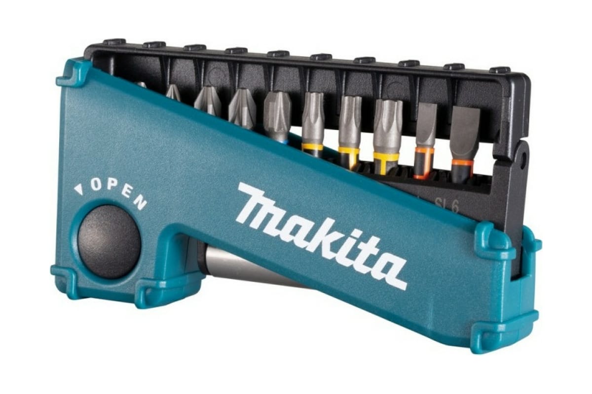 Makita E-03573 Набор 11,биты ударн PH2, PZ1\2\3, T20\25\30,SL4\6,держ-ль магн