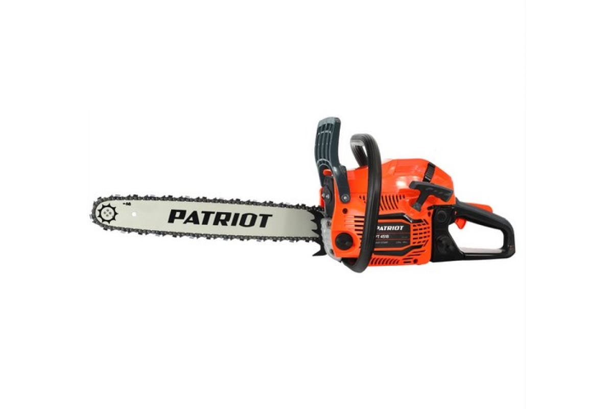 Пила цепная бензиновая PATRIOT PT4518, 2.9л.с., 18", Easy Start, очки и перчатки в комплекте