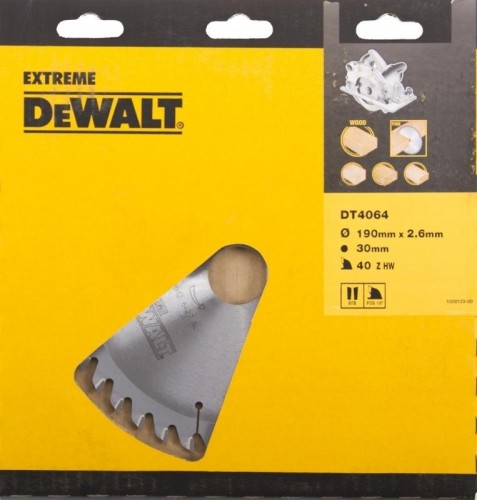 DeWalt Пильн.диск EXTREME п/дер. 190/30 1.8/2.6 40 WZ10° 