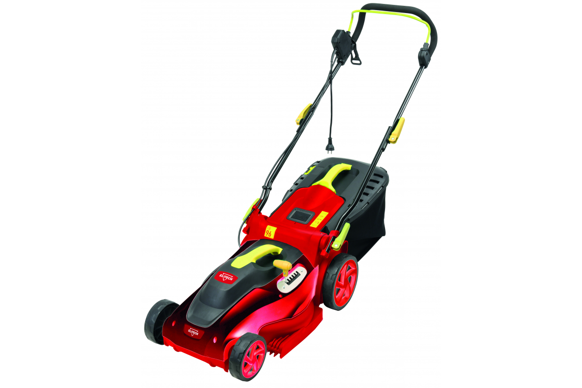 ELITECH ЕК 1600Н (E1601.004.00) Газонокосилка,1600Вт,38см,6уровн,20\70см,45л,13.2кг,мульч