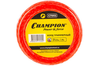 Корд трим. CHAMPION Twisted Square 2.0мм*15м (витой квадрат), CHAMPION