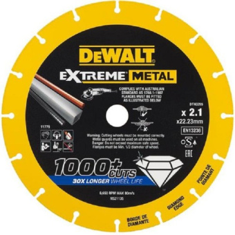 DEWALT Алмазный диск отрезной по металлу  DT40252-QZ 125mm