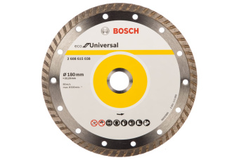 BOSCH 2.608.615.038 алмазный диск eco univ.turbo 180-22,23